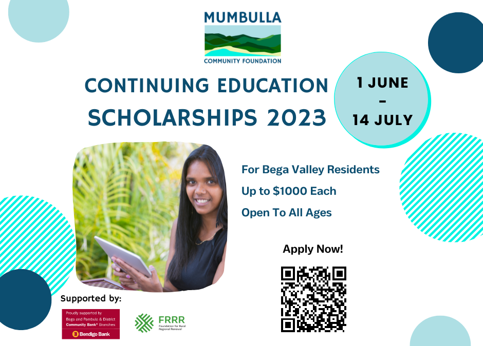 Continuing Education Scholarships, Mumbulla Community Foundation Bega